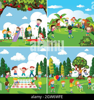 Child Playing Tag Stock Illustrations – 277 Child Playing Tag