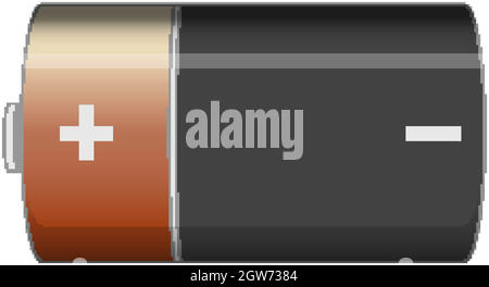 Simple battery on white background Stock Vector