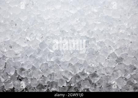 Ice cubes are seen melting. Stock Photo