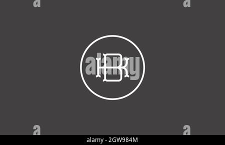 letters kb logo design with negative space effect for illustration use Stock Vector