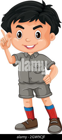 A Cute Zoo Keeper on White Background Stock Vector