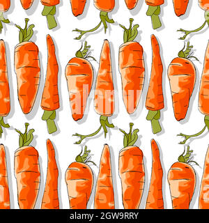 Carrots repeating pattern Stock Vector