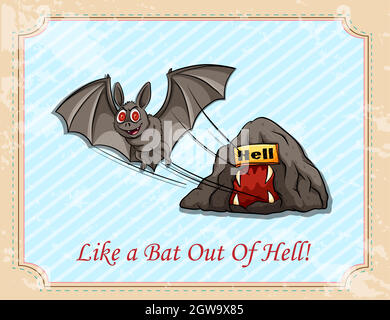 Like a bat out of hell Stock Vector