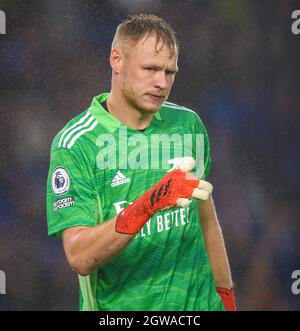 02 October 2021 - Brighton and Hove Albion v Arsenal - Premier League - AMEX Stadium  Arsenal's Aaron Ramsdale during the Premier League match at the Amex Stadium.  Picture Credit : © Mark Pain / Alamy Live News Stock Photo