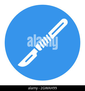 Chirurgical scalpel icon. Outline chirurgical scalpel vector icon color  flat isolated Stock Vector Image & Art - Alamy