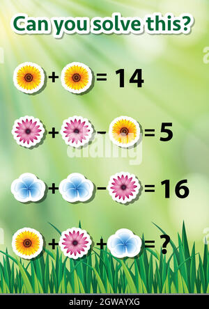 Can you solve math Stock Vector