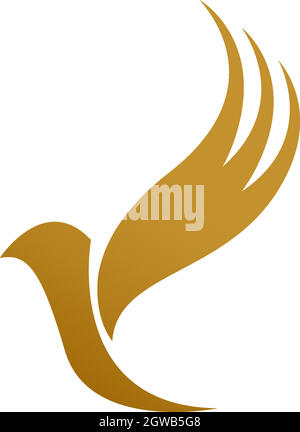 Bird dove icon logo design template illustration Stock Vector
