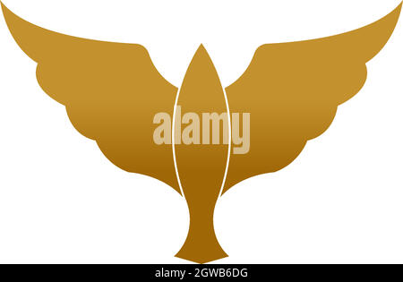 Bird dove icon logo design template illustration Stock Vector