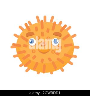 Toy ball. Children's toy. Cartoon style. Isolated on a white background. Interactive game. Rubber dog toy. Stock Vector