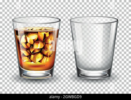 Set of transparent glass Stock Vector