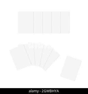 Template poker cards isolated on white background. Blank playing cards. Vector illustration Stock Vector