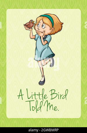 Little bird told me Stock Vector