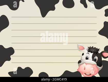 Paper design with cow and skin Stock Vector