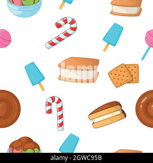 Patisserie pattern, cartoon style Stock Vector