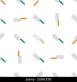 Illustration on theme pattern steel axes with wooden handle, metal ax for hunting. Big kit ax consisting of many identical axes on white background. F Stock Vector