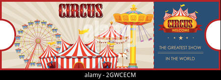 A circus ticket template Stock Vector