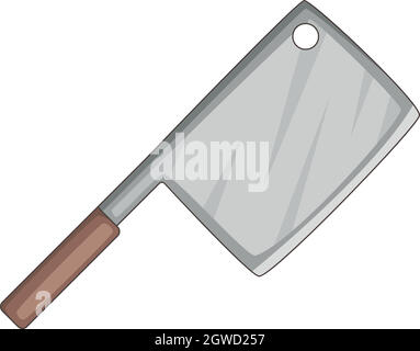 Meat knife icon, cartoon style Stock Vector