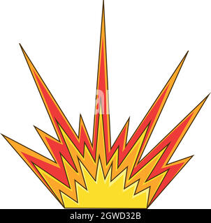 Explode Flash, Cartoon Explosion, Star Burst Isolated on White ...