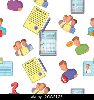 Work pattern, cartoon style Stock Vector