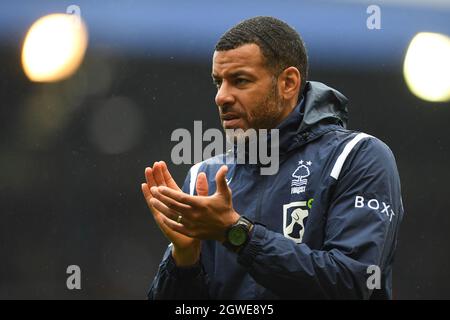 NOTTINGHAM, UK. OCT 2ND Nottingham Forest assistant coach, Steven Reid during the Sky Bet Championship match between Birmingham City and Nottingham Forest at St Andrews, Birmingham on Saturday 2nd October 2021. (Credit: Jon Hobley | MI News) Credit: MI News & Sport /Alamy Live News Stock Photo