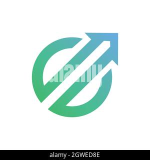 letter E arrow logo icon flat vector concept graphic design Stock Vector