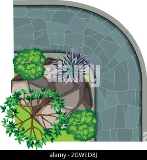 A aerial garden view Stock Vector