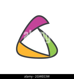 number six 6 stylish logo icon flat vector concept graphic design Stock Vector