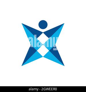 people star stylish logo icon flat vector concept graphic design Stock Vector