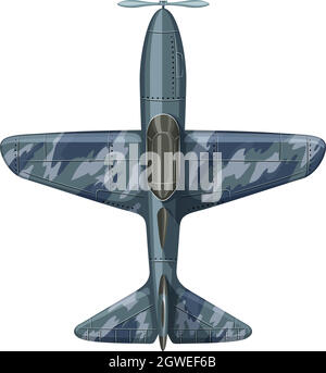 War plane aerial view Stock Vector