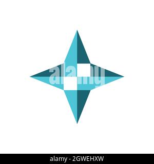 star blue stylish logo icon flat vector concept graphic design Stock Vector