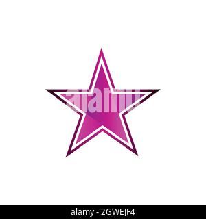 stylish star purple logo icon flat vector concept graphic design Stock Vector