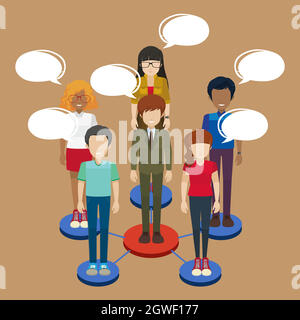 People with empty callouts Stock Vector