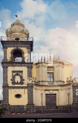 Saint Antonio church in Sicily. Chiesa Sant Antonio Abate in Castiglione di Sicilia, Italy Stock Photo