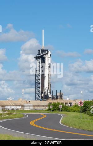 SpaceX Falcon 9 Inspiration4 Launch Stock Photo