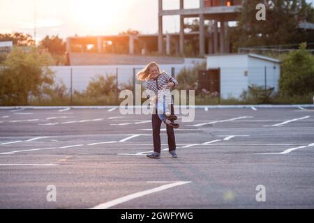 Full Length Of Woman Standing On Road In City