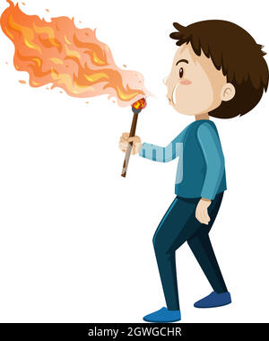 A Fire Blower on White Background Stock Vector