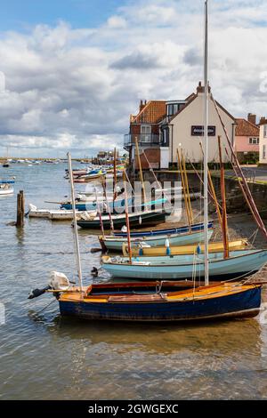 Wells Next The Sea, September 27, 2021:  Wells is a popular seaside destination and a working fishing port where you can watch the boats unload their Stock Photo