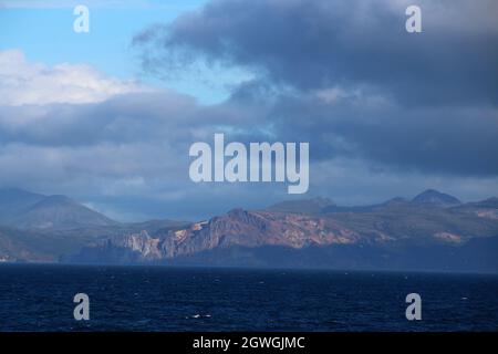 Coastal landscape of Unga Island-Aleutian Islands, Alaska, USA Stock Photo