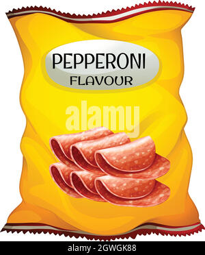 Snack with pepperoni flavor Stock Vector