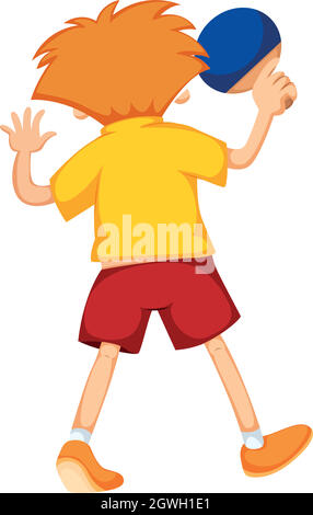 Man playing table tennnis Stock Vector