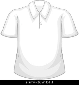 Blank white t-shirt isolated on transparent Vector Image