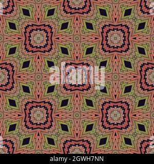Abstract background pattern made from sarong pattern, endless pattern for wallpaper. Stock Photo