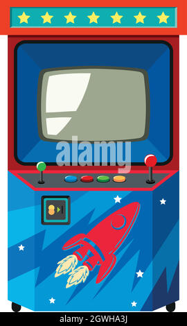 Retro arcade space game illustration Stock Vector Image & Art - Alamy