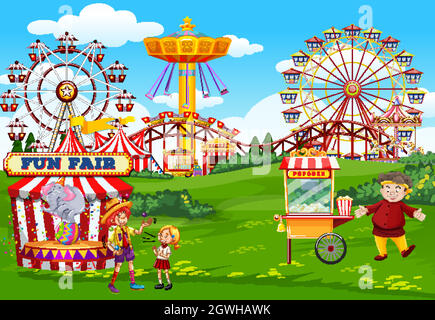 Fun water theme park illustration Stock Vector Image & Art - Alamy