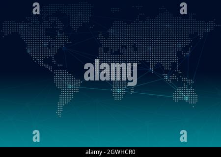 modernize digital world globalization network internet online connection technology illustration for background Stock Photo