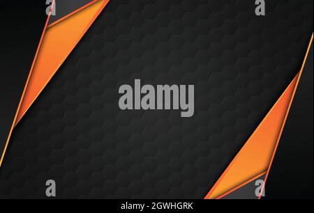 Orange and black sports background with abstract design motion elements ...