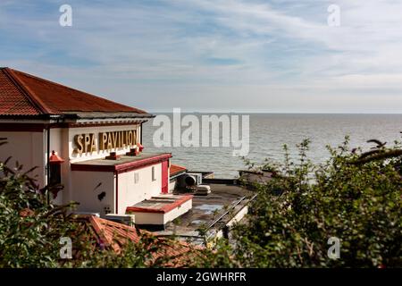 Felixstowe Suffolk UK September 17 2021: The Spa Pavilion theater in Felixstowe which overlooks the beach and the sea. Popular venue for touring artis Stock Photo