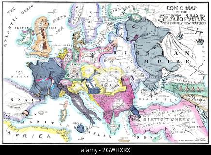 Serio-Comic War Map. Serio-Comic War Map for the year 1877. London ...