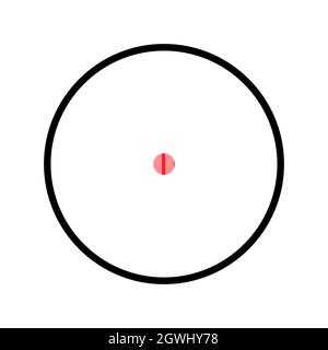 Sight gun vector icon. Modern target illustration of crosshair symbol ...