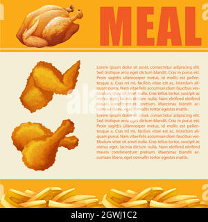 Infographic design of meal Stock Vector